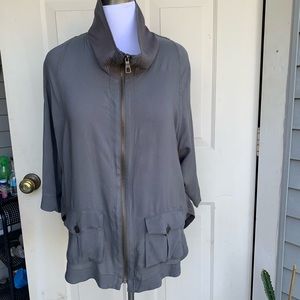 XCVI gray Rayon zipper Jacket size L